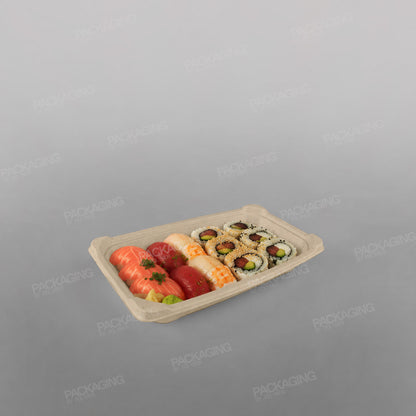 Compostable Bagasse Sushi Tray [Multiple Sizes]