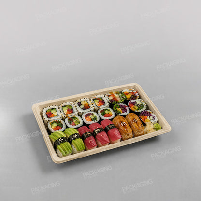 Compostable Bagasse Sushi Tray [Multiple Sizes]