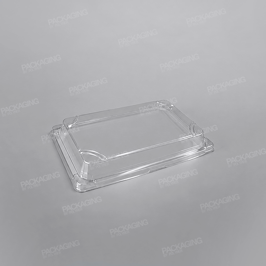 Recyclable PET Lid For Sushi Tray - Size - 165x90mm
