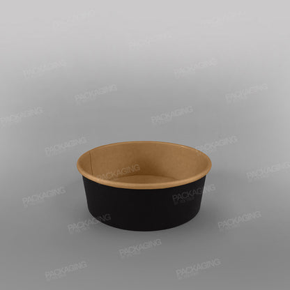 Black Round Paper Food Bowl