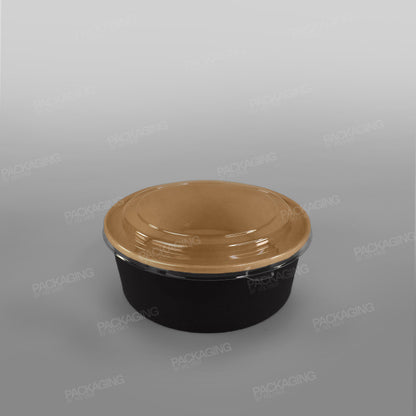 rPET Lid For Somo Paper Round Kraft Food Bowl