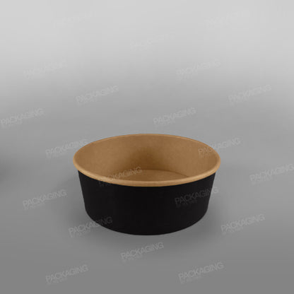 Black Round Paper Food Bowl