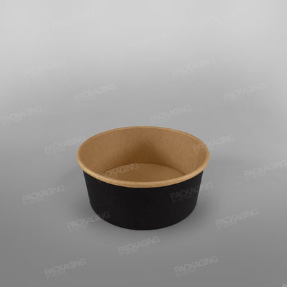 Black Round Paper Food Bowl