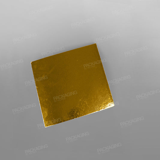 Cake Card Gold Square, Double Thick