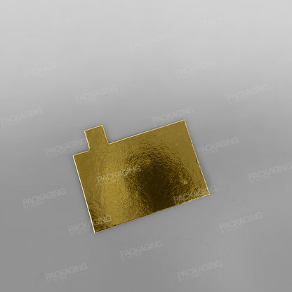 Single Slice Cake Card, Gold - Rectangular - 6.5 x 10.5cm