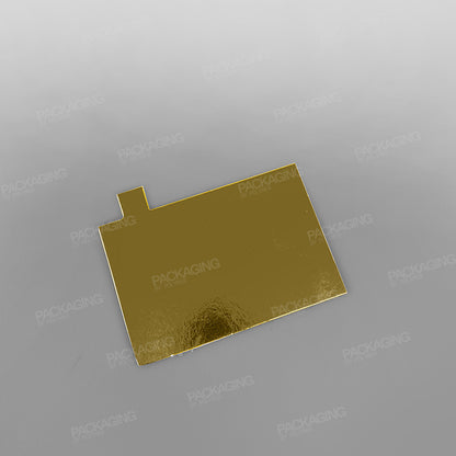 Single Slice Cake Card, Gold - Rectangular - 8 x 12cm
