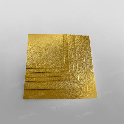 Cake Card Gold Square, Double Thick