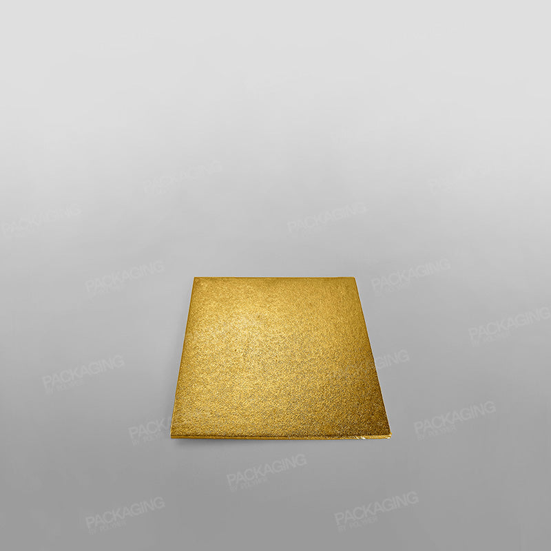 Cake Card Gold Square, Double Thick