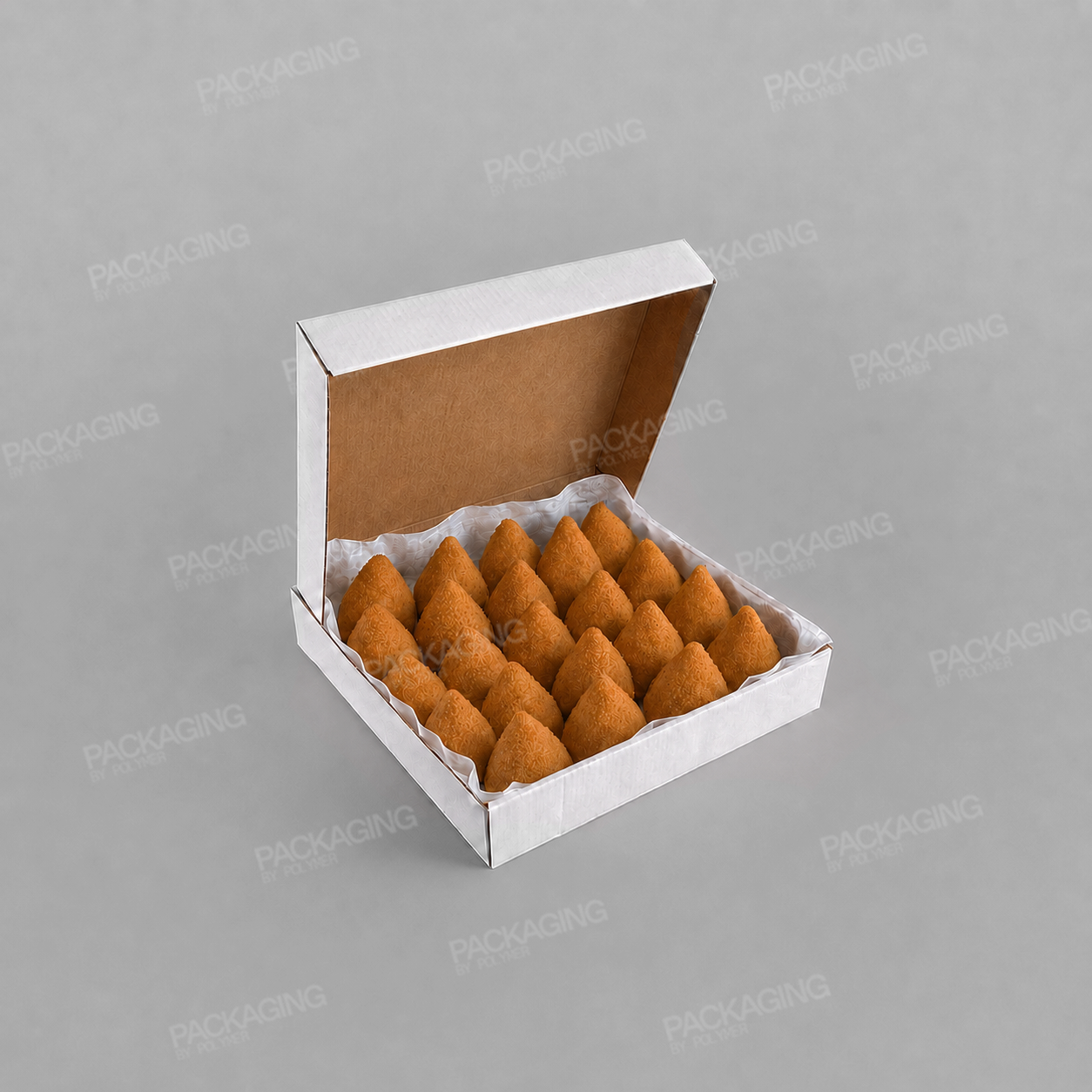 White Corrugated Cake Box