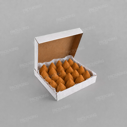 White Corrugated Cake Box