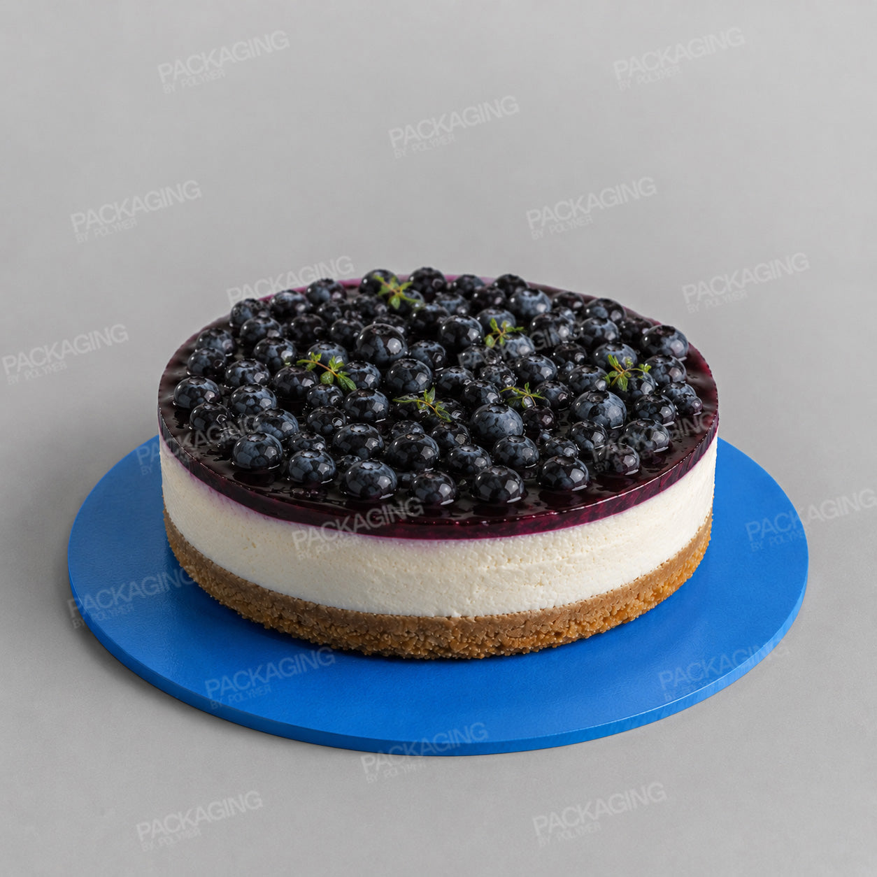 Cake Card Blue Round Masonite