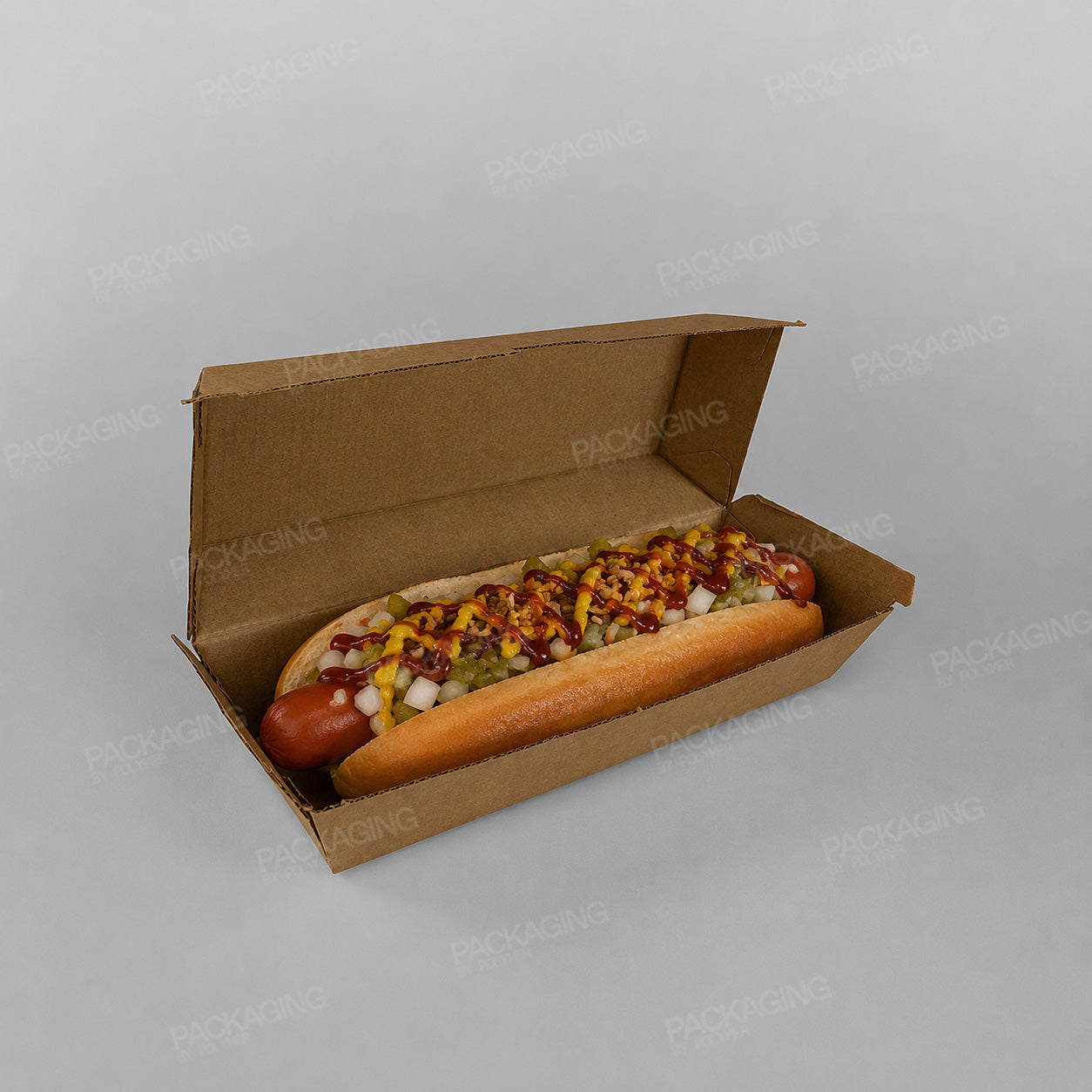 Kraft Hot Dog Box - 210x70x75mm