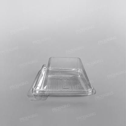Somoplast Plastic Cake Slice Clear Hinged Container