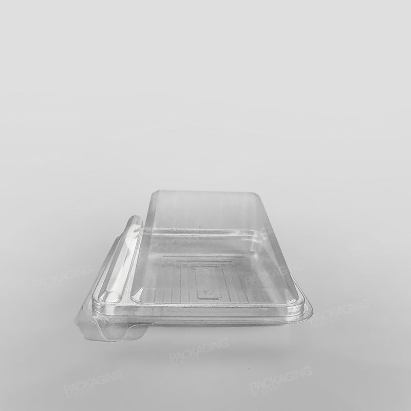 Somoplast Plastic Cake Slice Clear Hinged Container