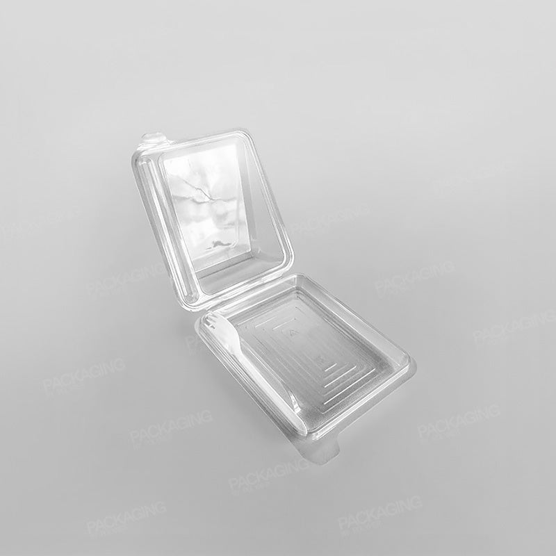 Somoplast Plastic Cake Slice Clear Hinged Container