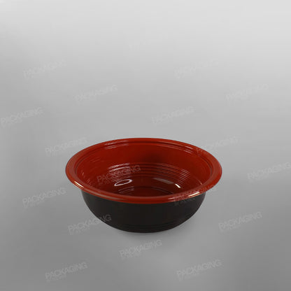 Somoplast Black/Red Microwavable Donburi Bowl & Clear Lid