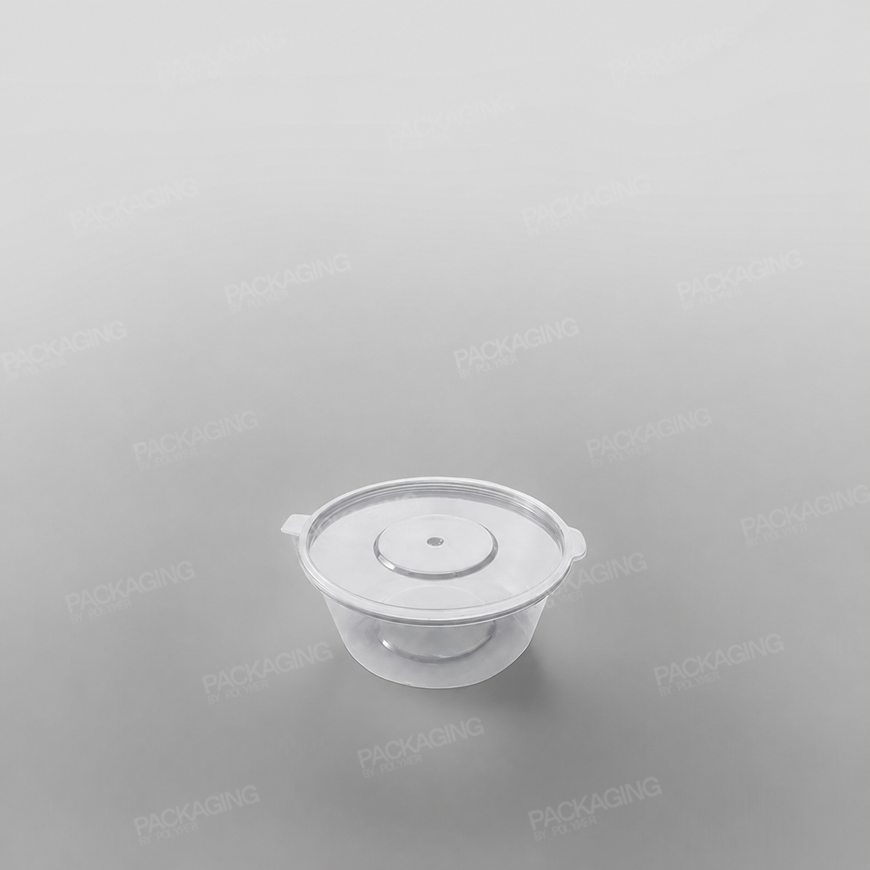 Hinged Plastic Sauce Container Round