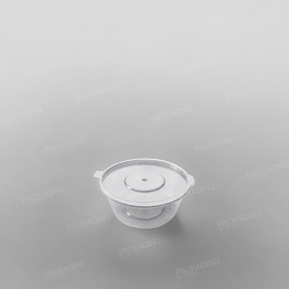 Hinged Plastic Sauce Container Round