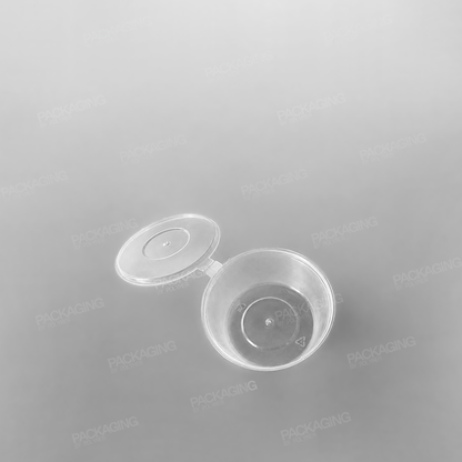 Hinged Plastic Sauce Container Round