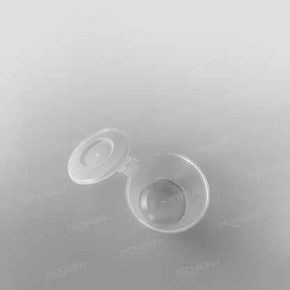 Hinged Plastic Sauce Container Round
