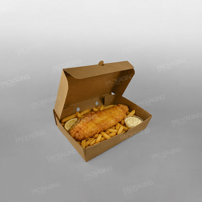 Brown Corrugated Fish & Chips Boxes