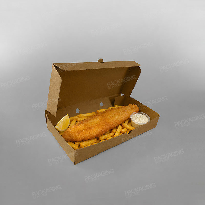 Brown Corrugated Fish & Chips Boxes