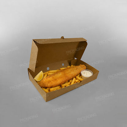 Brown Corrugated Fish & Chips Boxes