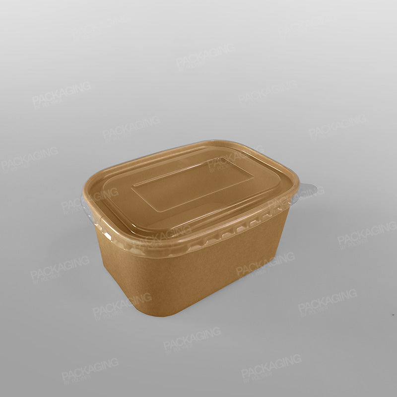 Go-Pak Rectangular Kraft Food Bowl