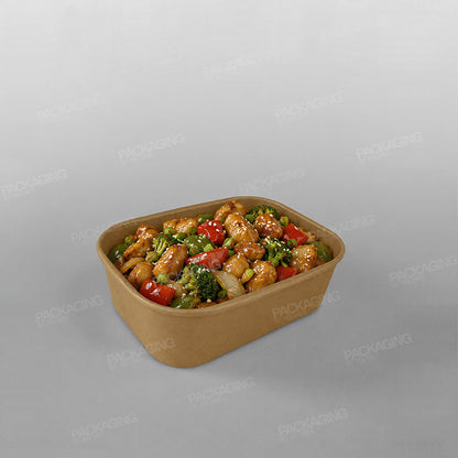 Go-Pak Rectangular Kraft Food Bowl