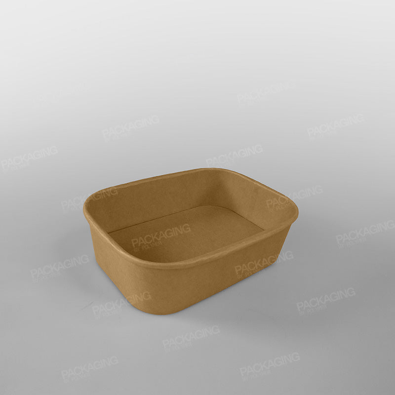 Go-Pak Rectangular Kraft Food Bowl