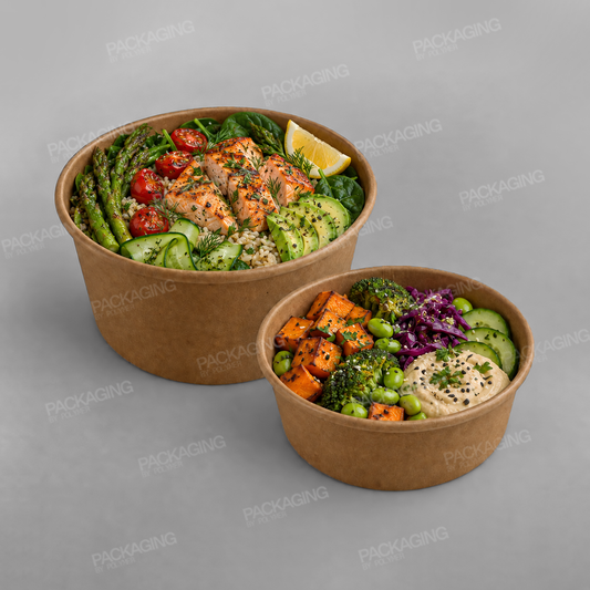 Hippo Paper Food Bowl - Kraft