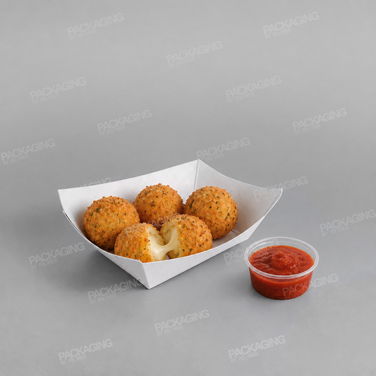 White Paperboard Food Tray