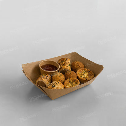 Kraft Greaseproof Food Trays