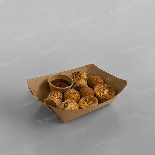 Kraft Greaseproof Food Trays
