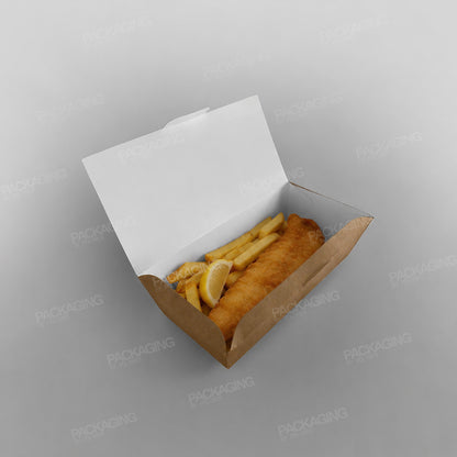 Kraft Hinged Fish & Chips/ Food Box