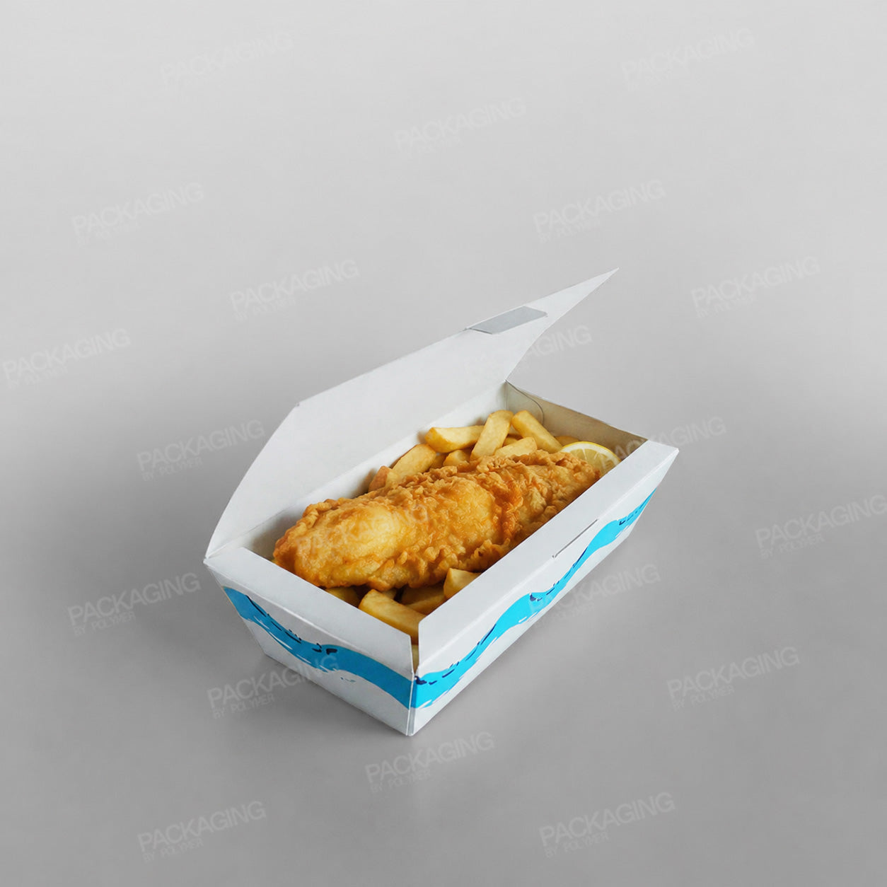 Printed Fish & Chips Box Closed