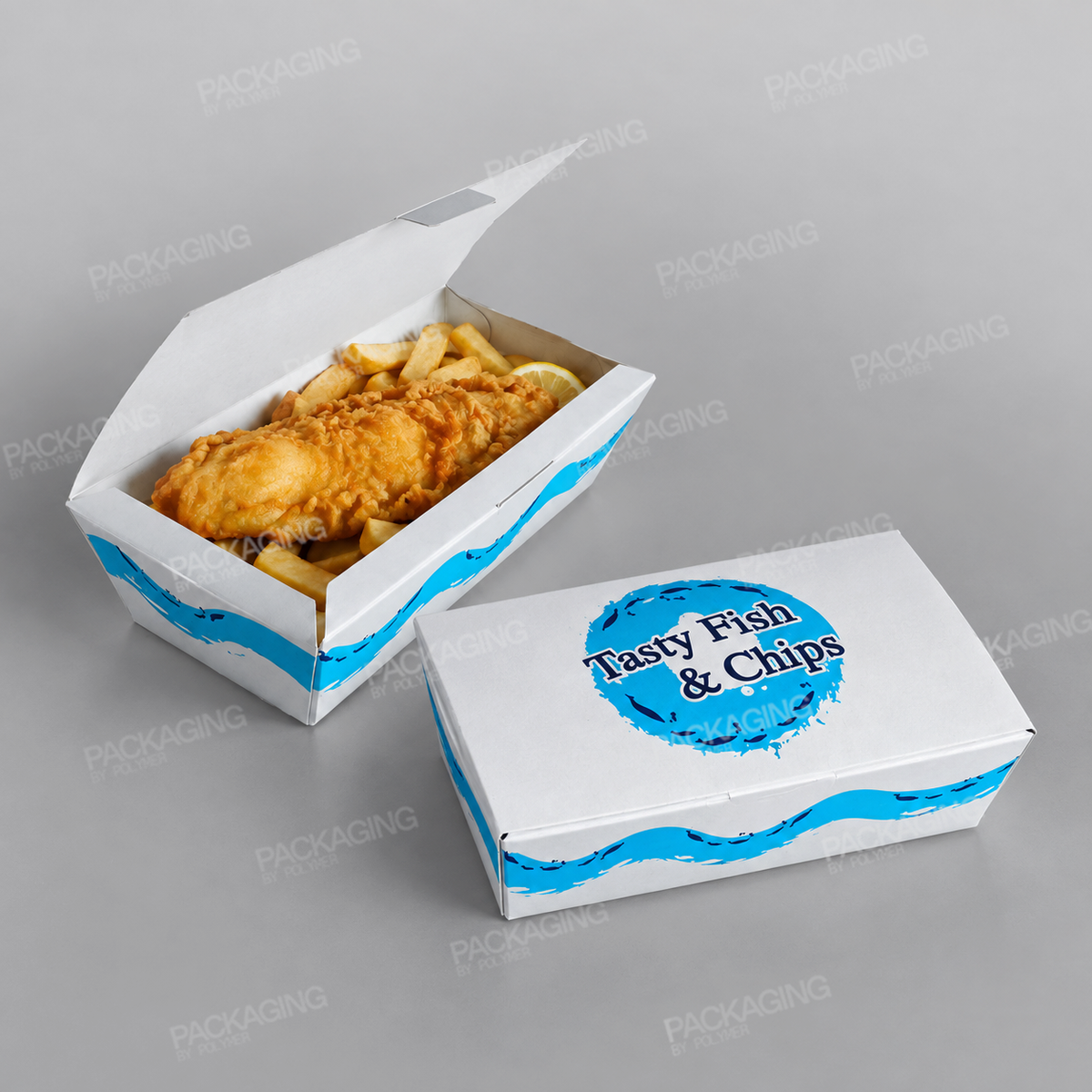 Printed Fish & Chips Box Closed