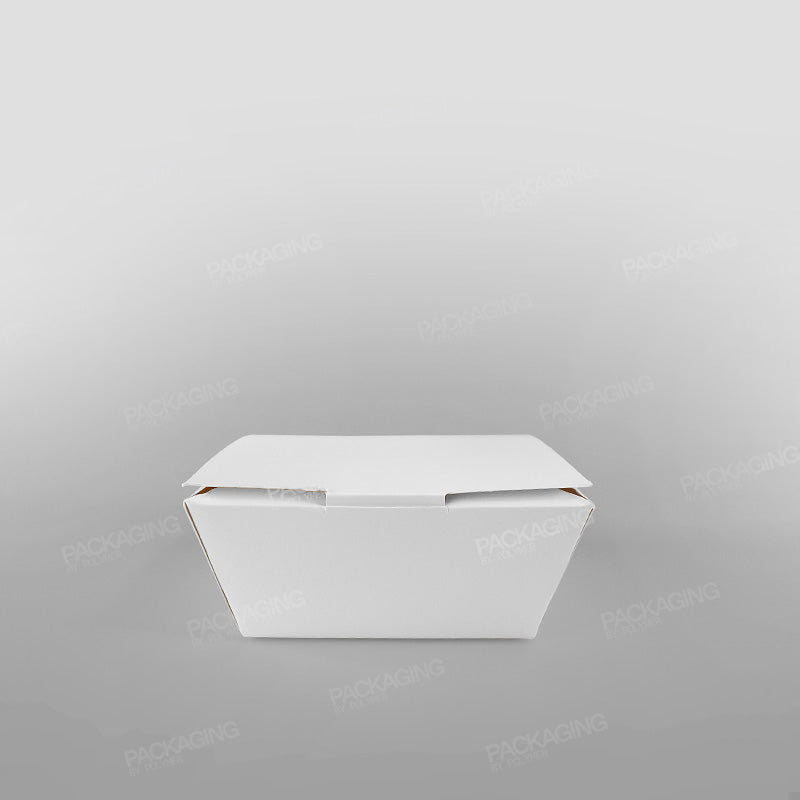 RC White Paper Fish & Chips Box - Hinged