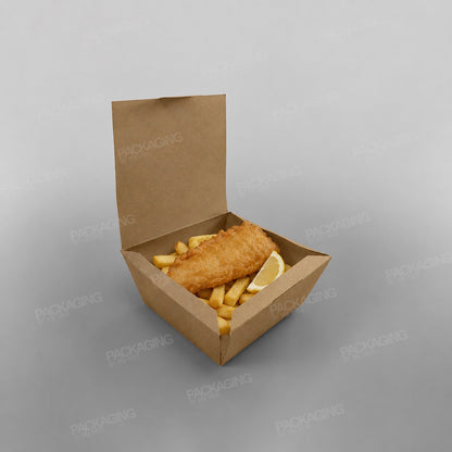 Kraft Hinged Fish & Chips/ Food Box