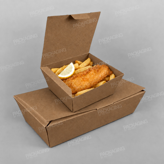 Kraft Hinged Fish & Chips/ Food Box