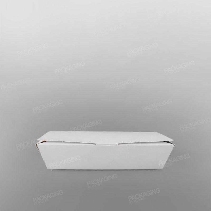 RC White Paper Fish & Chips Box - Hinged