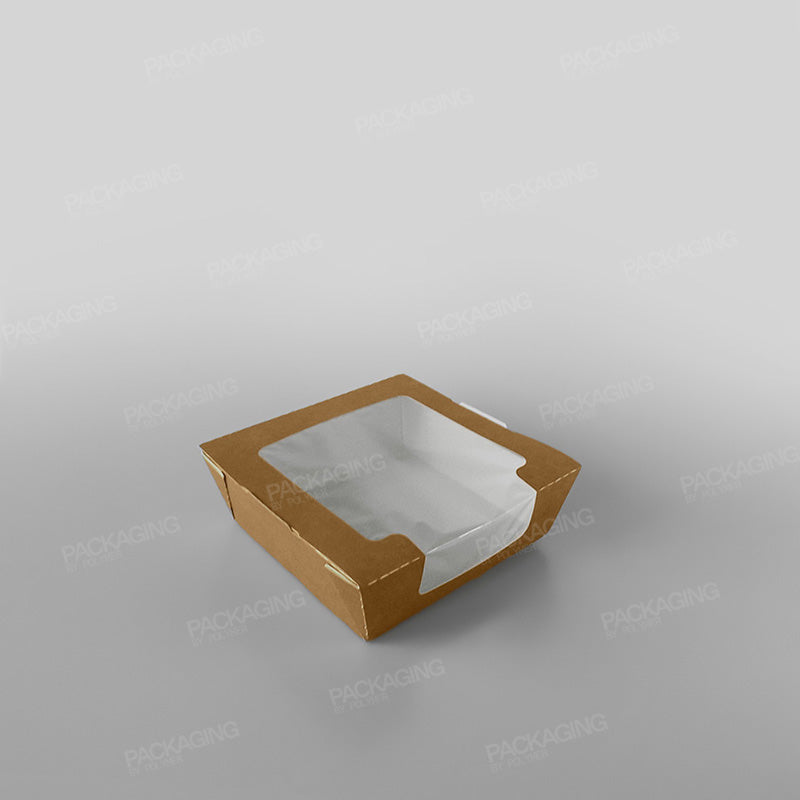 Hinged Laminated Tray, Brown