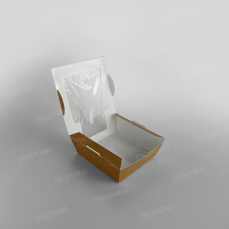 Hinged Laminated Tray, Brown