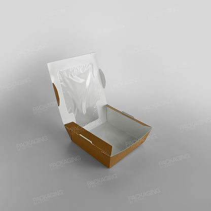 Hinged Laminated Tray, Brown