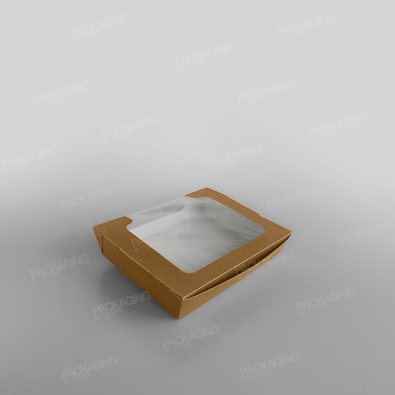 Hinged Laminated Tray, Brown