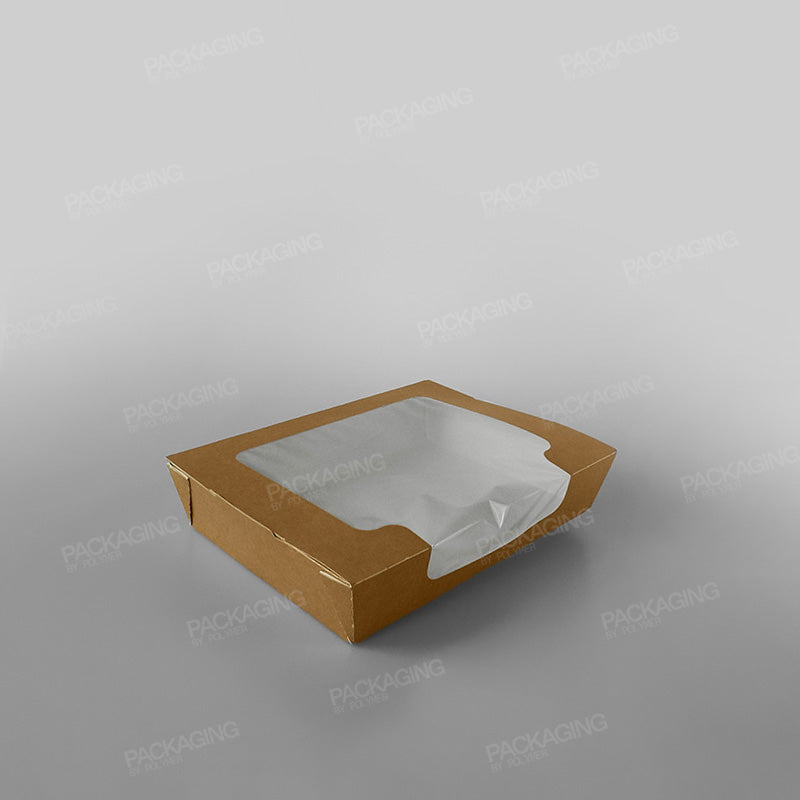 Hinged Laminated Tray, Brown