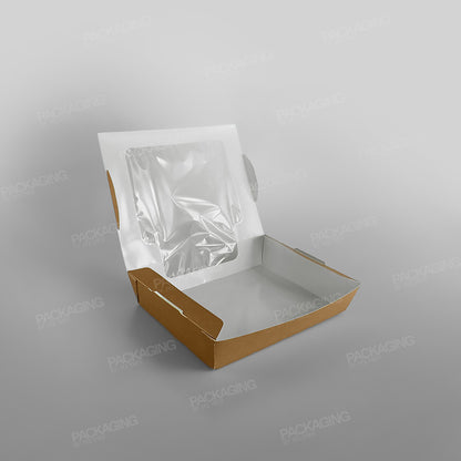 Hinged Laminated Tray, Brown