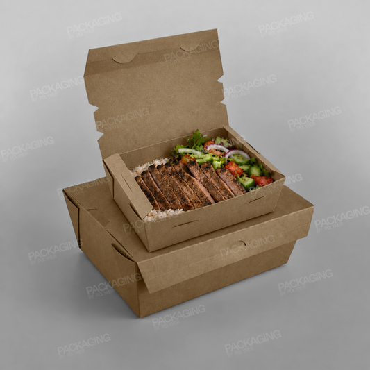 Kraft Hinged Food Container
