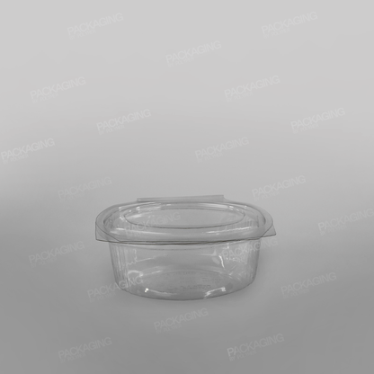 Clear Hinged Oval Salad Container- 250cc