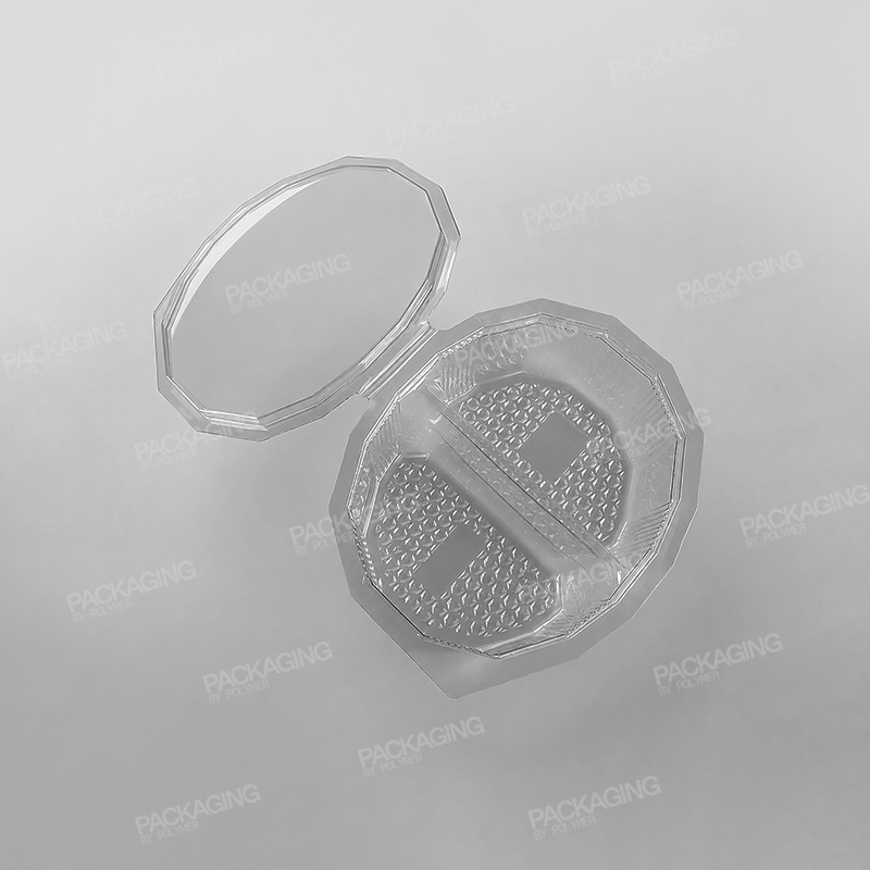 GPI Multipack 2 Compartment Clear Hinged Container